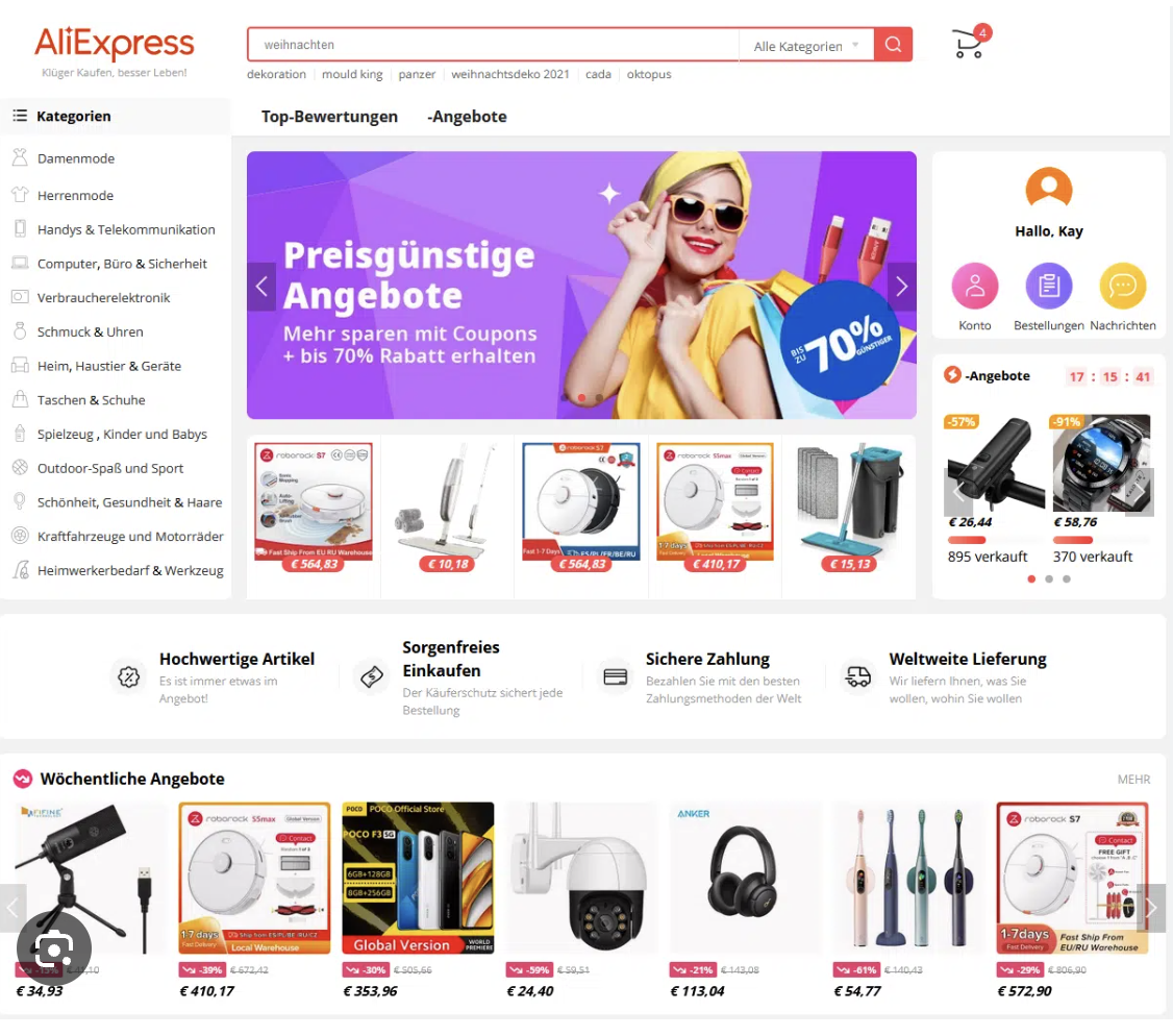 AliExpress – 111 Mio Produkte in 220 Ländern shoppen